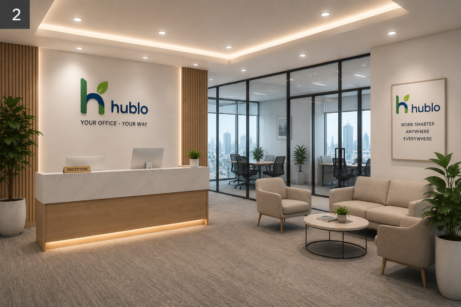 Khu vực đón khách Hublo